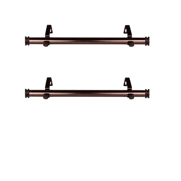 Bun Bronze 20-Inch Side Curtain Rod, Set of 2, image 1