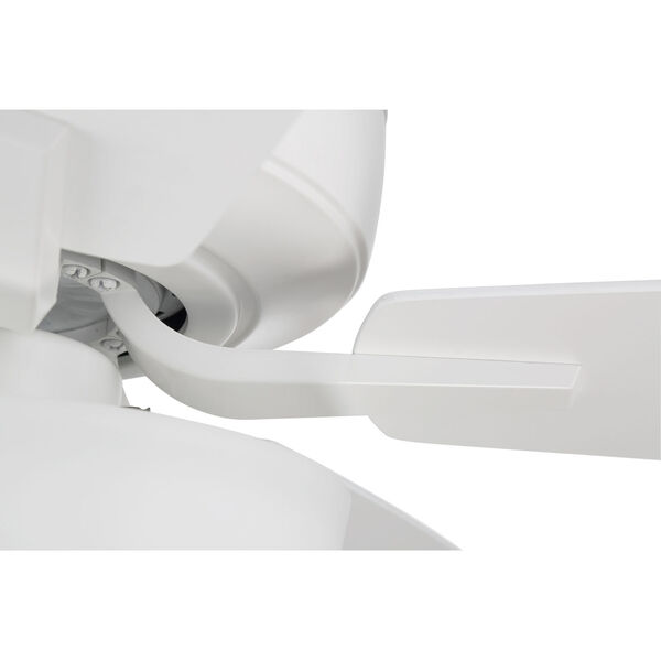 Pro Plus White 52-Inch Two-Light Ceiling Fan with White Frost Bowl Shade, image 6