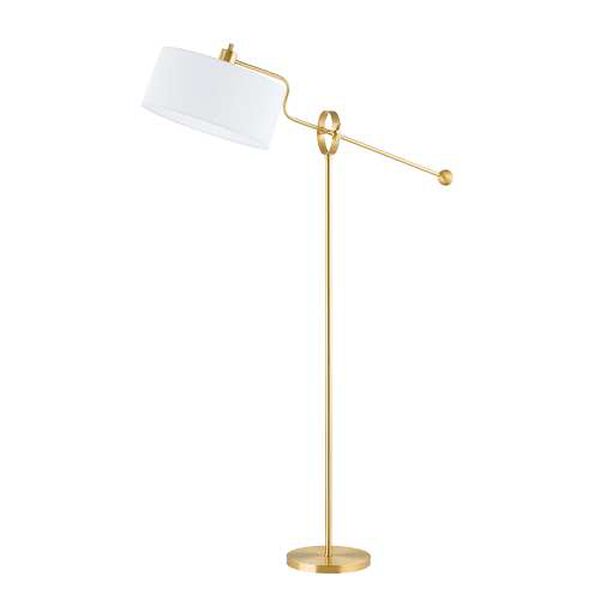 Libby Aged Brass One-Light Floor Lamp, image 1