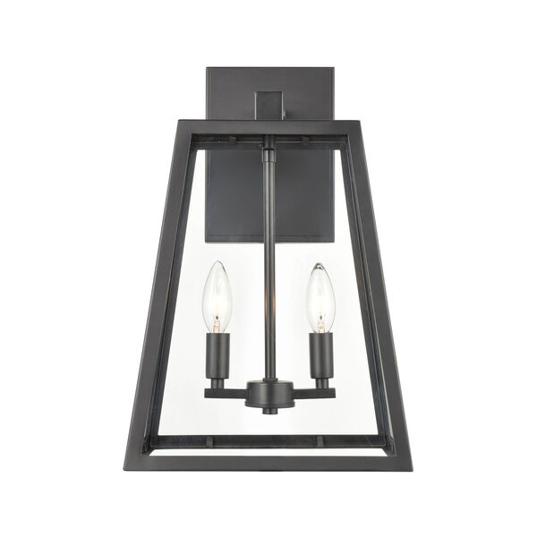 Grant Powder Coat Black Two-Light Outdoor Wall Mount, image 1
