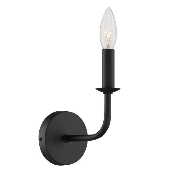 Elight Black Five-Inch One-Light Wall Mount, image 1