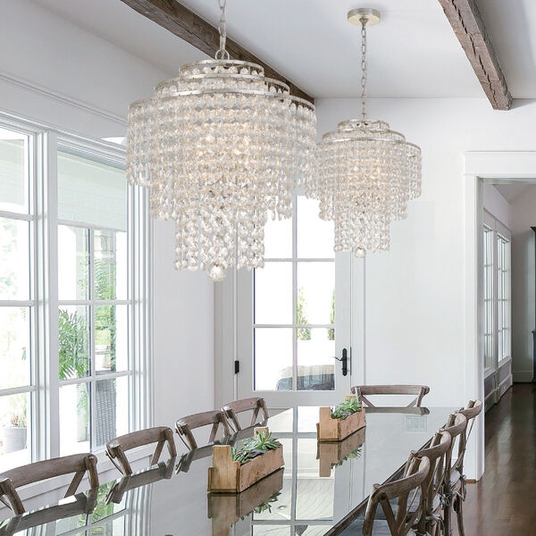 Arielle Silver Three-Light Chandeliers, image 6