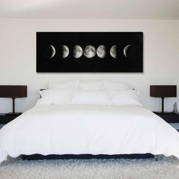 Moon Frameless Free Floating Tempered Glass Graphic Wall Art, image 1