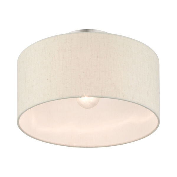 Meadow Brushed Nickel 13-Inch One-Light Semi-Flush Mount, image 4