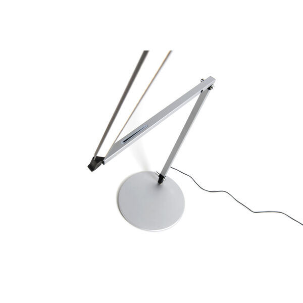 Z-Bar Silver LED Desk Lamp with Two-Piece Desk Clamp, image 2