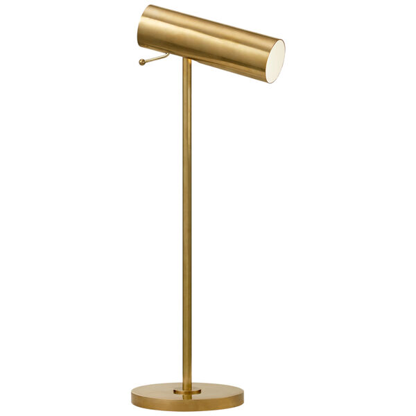 Lancelot Pivoting Desk Lamp in Hand-Rubbed Antique Brass by AERIN, image 1