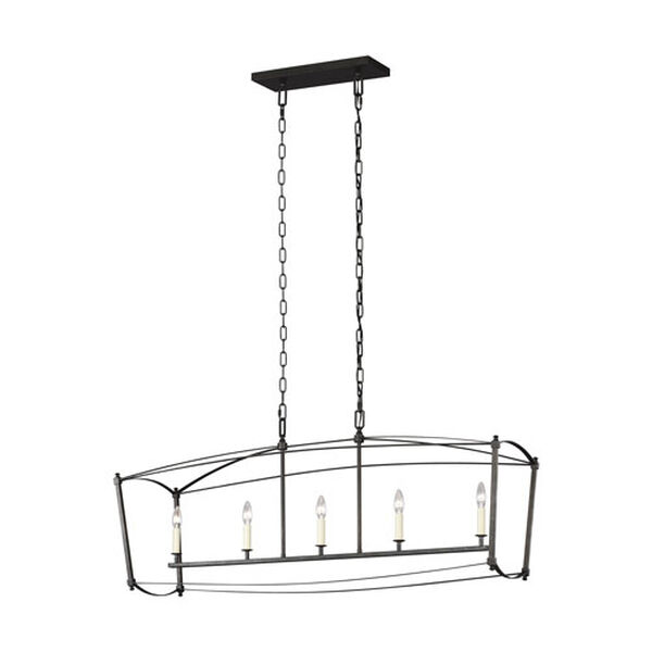 Thayer Smith Steel Five-Light Chandelier, image 2
