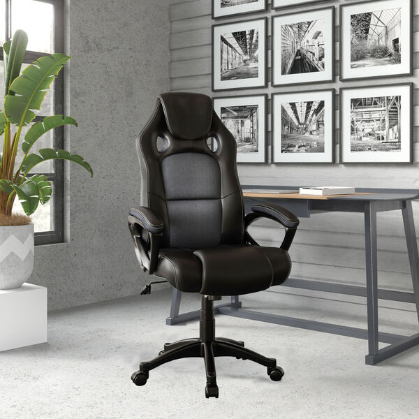 Stanton Gray High Back Gaming Task Chair with Vegan Leather, image 2