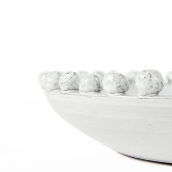 Basin Off-White Ceramic Decorative Bowl, image 4