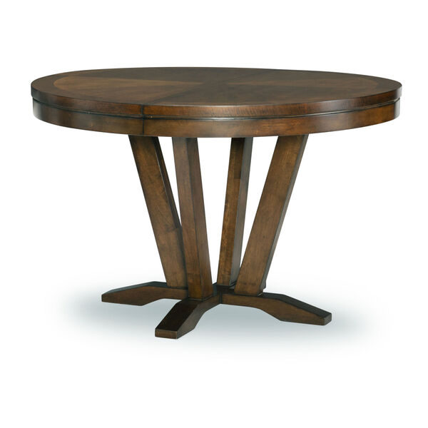 Highland Saddle Brown Pedestal Table, image 1