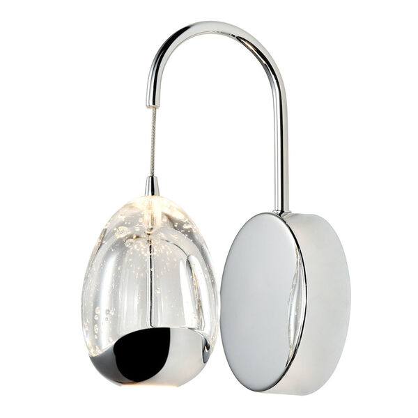 Venezia Polished Chrome Integrated LED Wall Sconce with Clear Glass, image 2