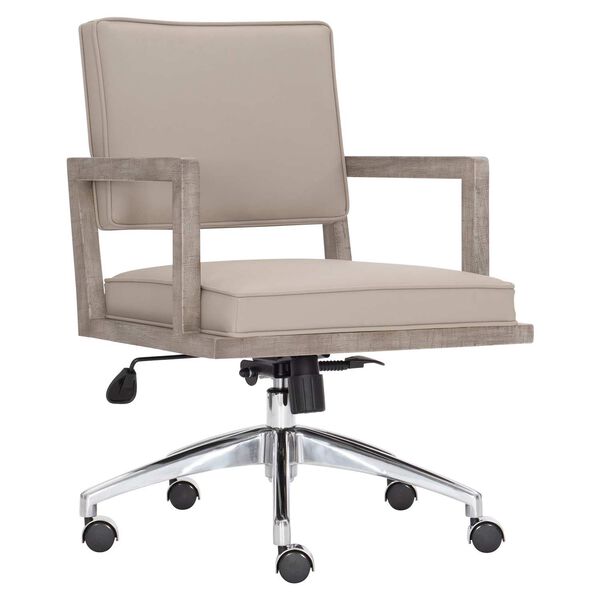 Davenport Taupe, Black and Stainless Steel Office Chair, image 1