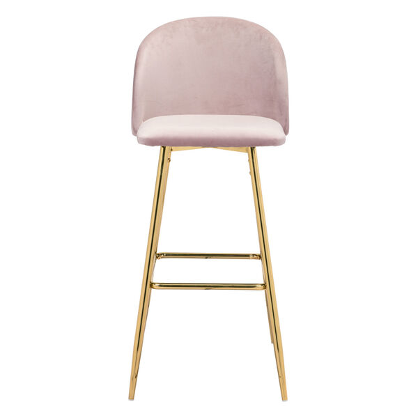 Cozy Pink and Gold Bar Stool, image 4