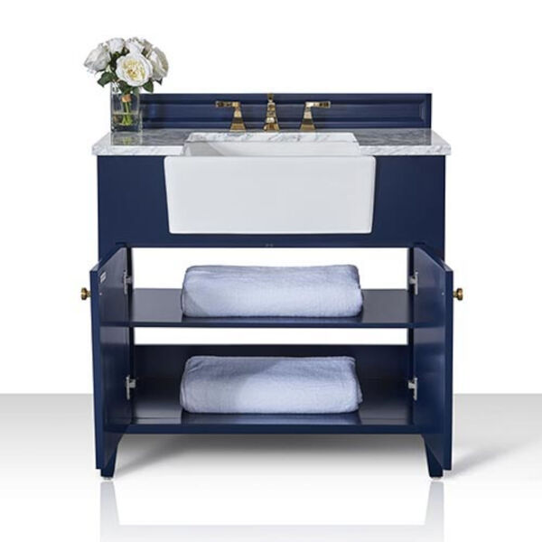 Adeline Heritage Blue 36-Inch Vanity Console with Farmhouse Sink, image 5