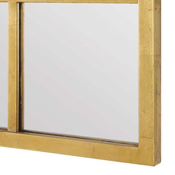 Grace Gold Leaf Arch Window Wall Mirror, image 5