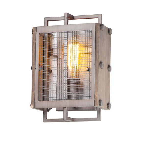 Outland Barn Wood and Weathered Zinc One-Light ADA Wall Sconce, image 1