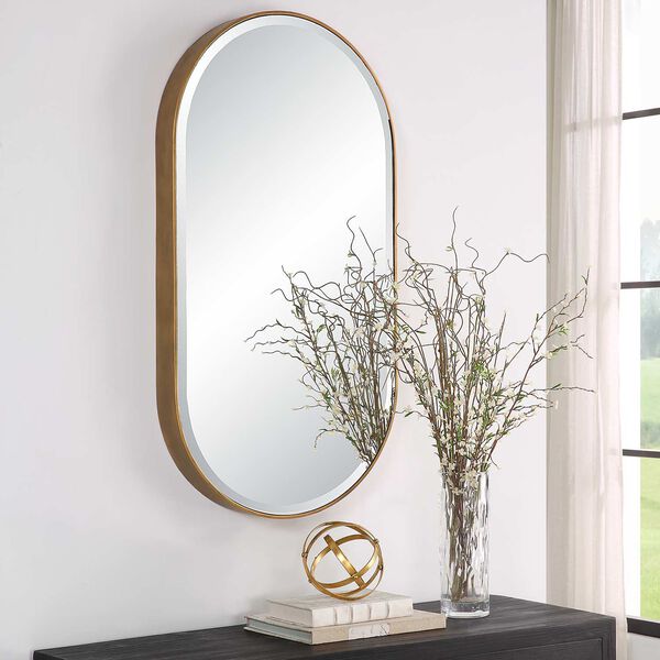 Lago Antique Gold Oval Wall Mirror, image 4
