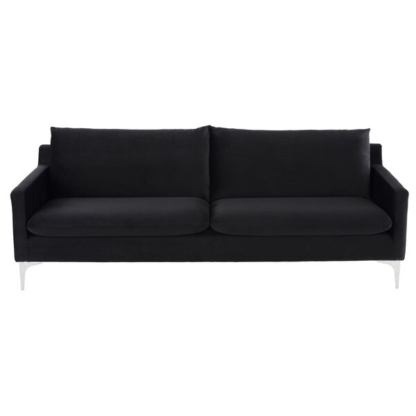 Anders Matte Black and Silver Sofa, image 6