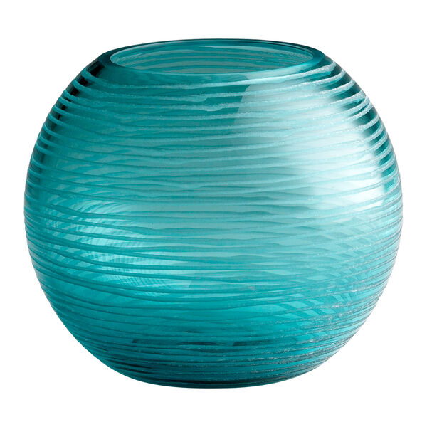 Aqua Small Round Libra Vase, image 1