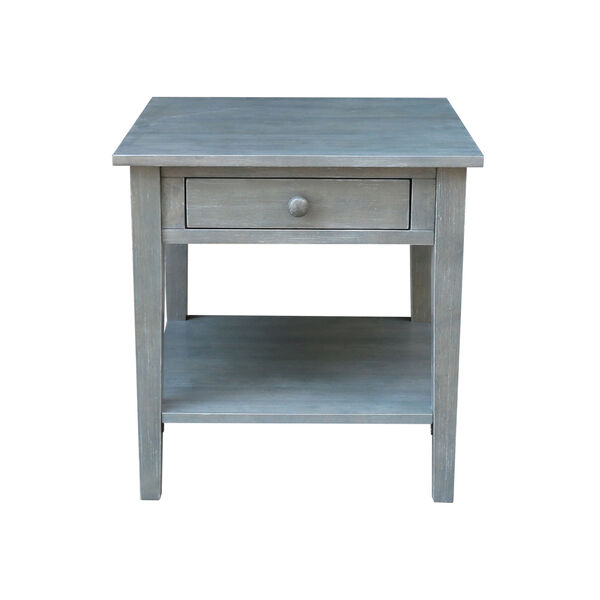 Spencer Antique Washed Heather Gray End Table, image 3