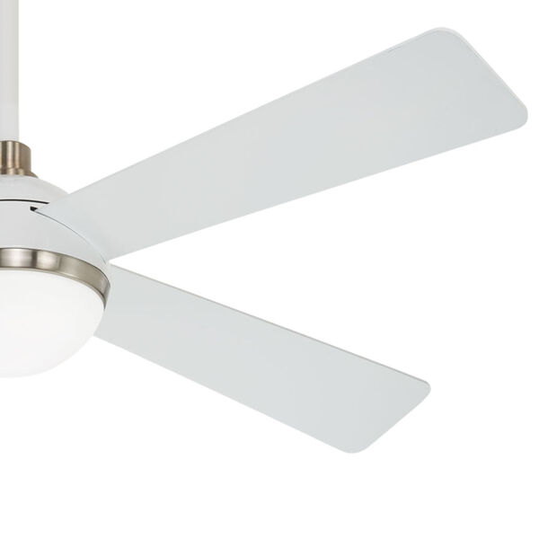 Orb Flat White and Brushed Nickel 54-Inch LED Ceiling Fan, image 4
