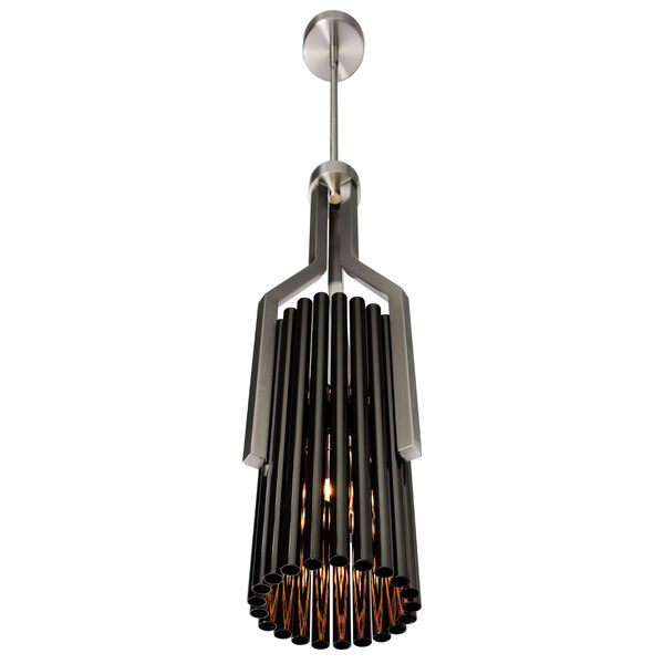 Fermont Stain Nickel and Pearl Black Six-Light LED Mini Pendant, image 3