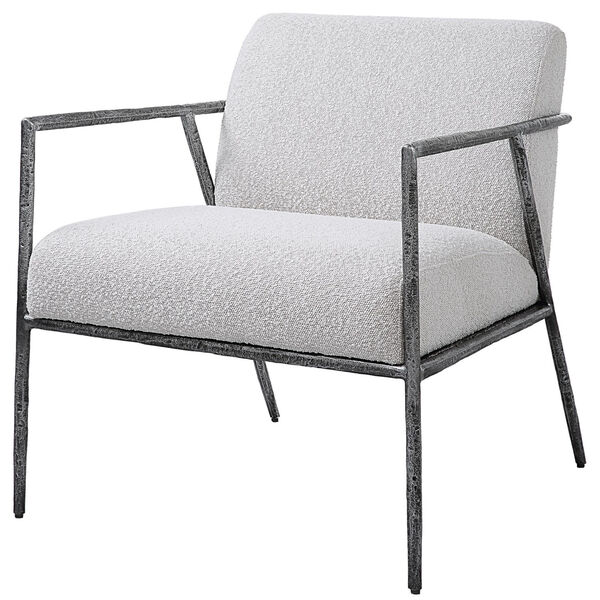 Brisbane Ivory and Distressed Charcoal Accent Chair, image 4