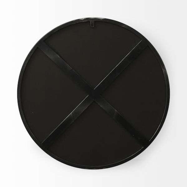 Adrianna Black 24-Inch x 12-Inch Round Mirror, image 4