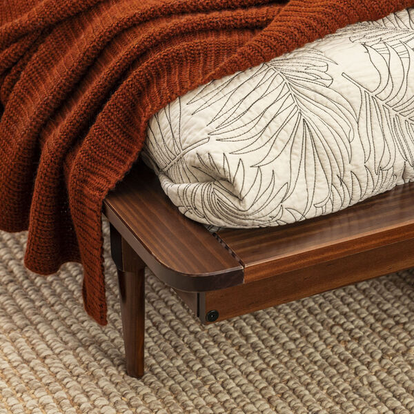 Queen Walnut Spindle Bed, image 2