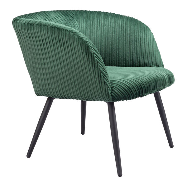 Papillion Green and Matte Black Accent Chair, image 6