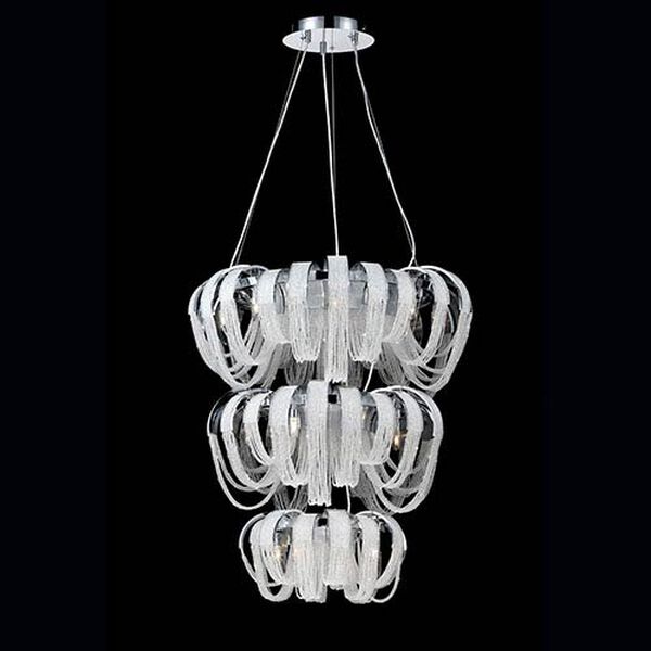 Sage Chrome 17-Light 31-Inch Wide Chandelier with Clear Crystal, image 1