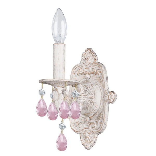 Sutton Rose Hand Cut Majestic Wood Polished Crystal Sconce, image 1