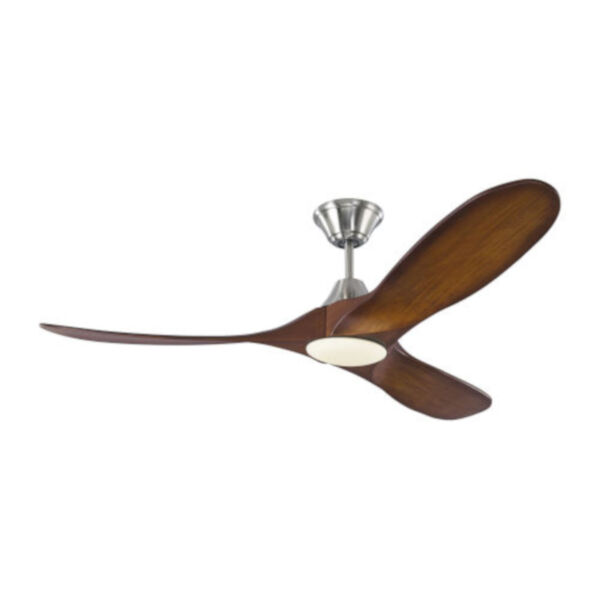 Maverick Brushed Steel Koa 52-Inch LED Ceiling Fan, image 1