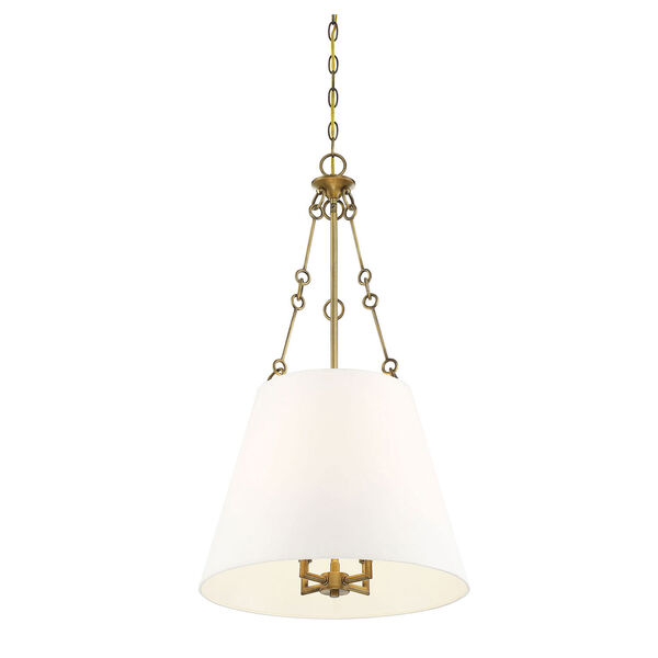 Selby Warm Brass Four-Light Pendant, image 4