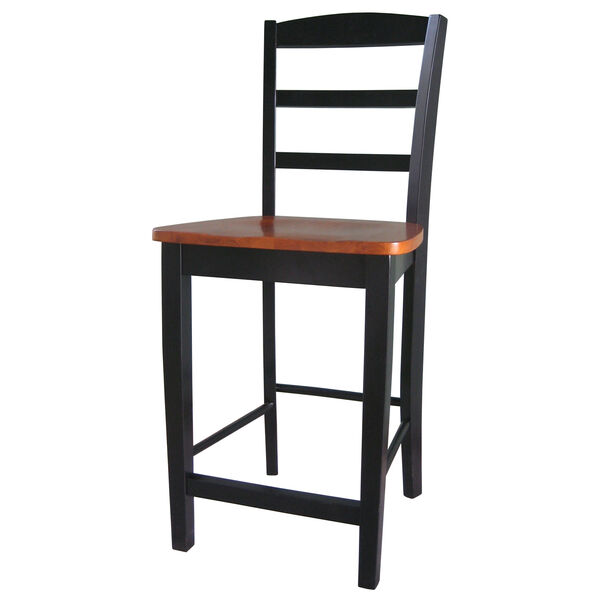 Dining Essentials Black and Cherry Madrid Counter Height Stool, image 1