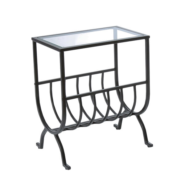 Accent Table - Stardust Brown Metal with Tempered Glass, image 2