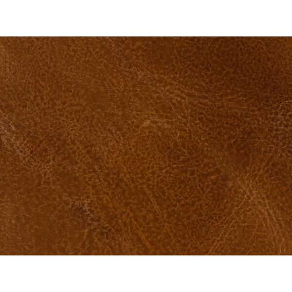 Jilian Brown Leather Ottoman, image 4