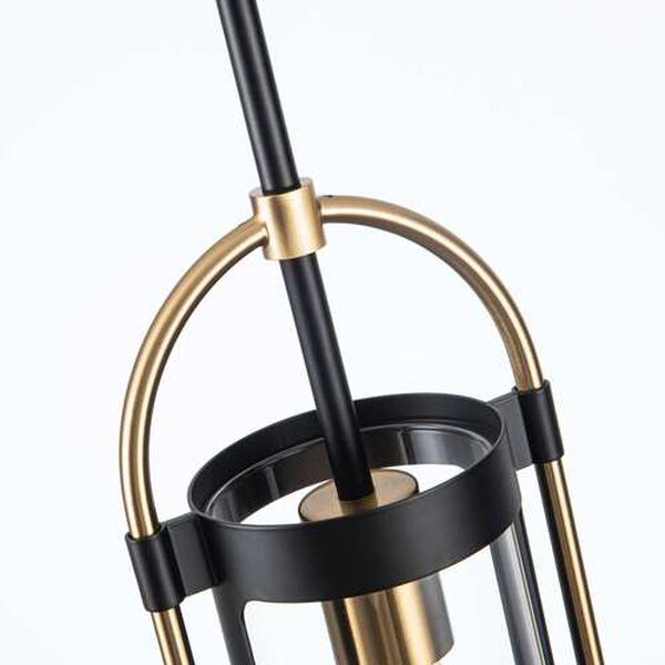 Bonita Black Brushed Brass 1-Light LED Pendant, image 3