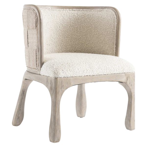 Cayo Beige and White Fabric Arm Chair, image 1