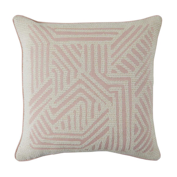 Grooves Blush 24 x 24 Inch Pillow, image 1