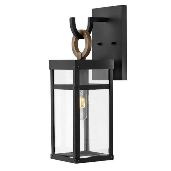 Lisa McDennon Open Air Porter Black Small LED Outdoor Wall Mount, image 1
