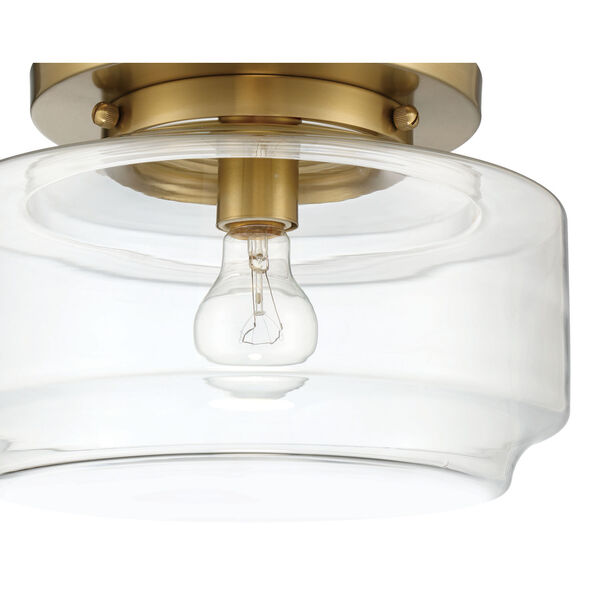 Peri Satin Brass 12-Inch One-Light Flushmount, image 4