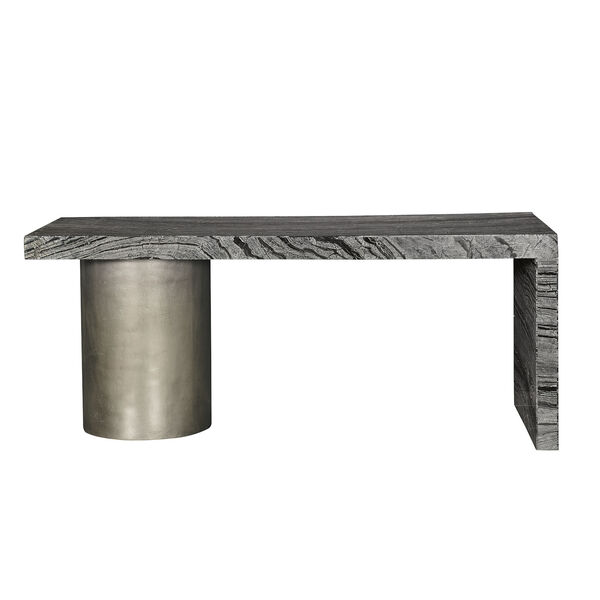 Linea Black and Aluminium Desk, image 3