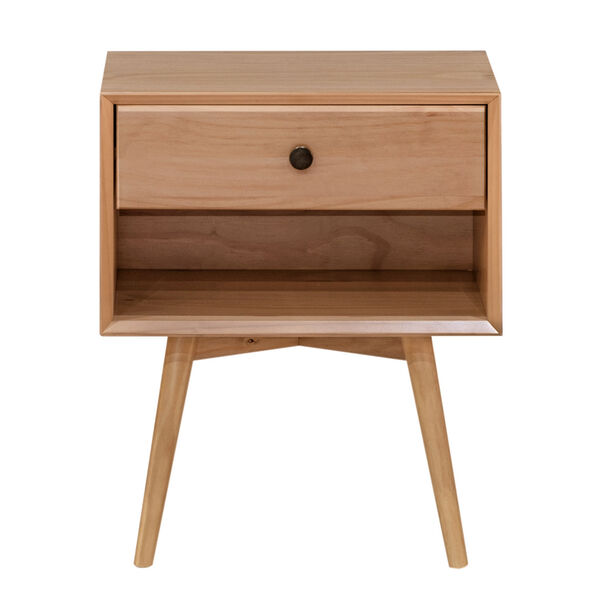 Natural Pine One-Drawer Solid Wood Nightstand, image 4