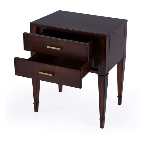 Kai Cherry End Table with Two-Drawer, image 2