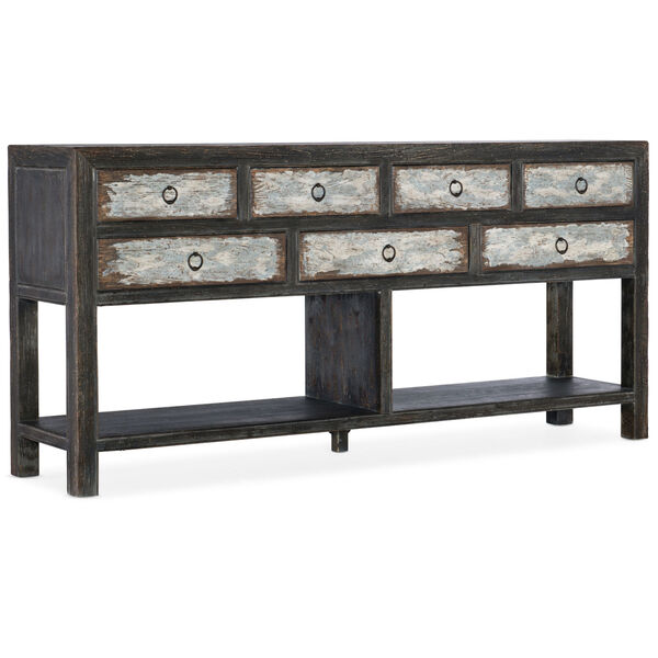Furniture Beaumont Dark Wood 72, 72 Inch Console Table With Stools