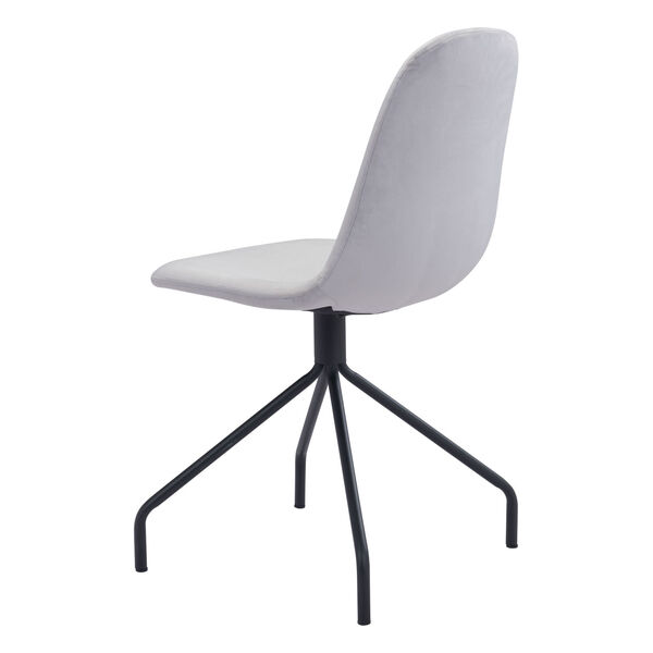 Slope Light Gray and Black Dining Chair, Set of Two, image 6