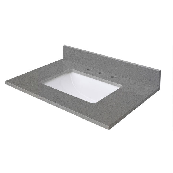 Lotte Radianz Contrail Matte 31-Inch Vanity Top with Rectangular Sink, image 2