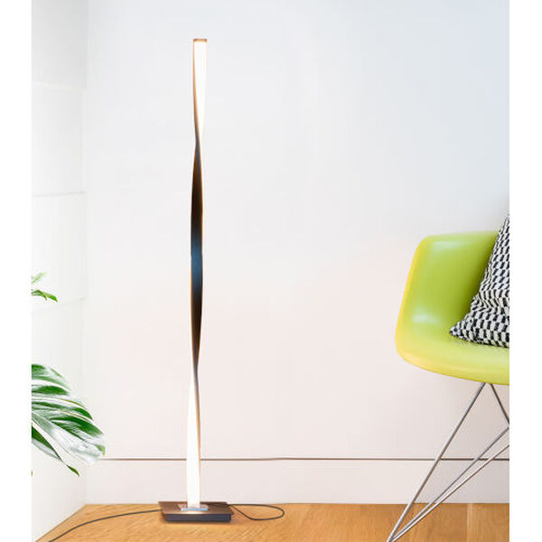 Helix Black Integrated LED Floor Lamp, image 4