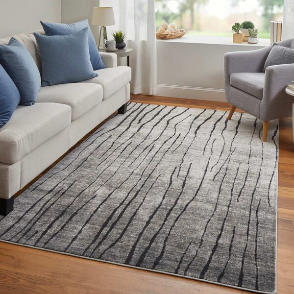 Kano Gray Black Taupe Rectangular 2 Ft. 2 In. x 3 Ft. Area Rug, image 3